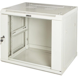 Шкаф коммутационный Lanmaster PRO (TWT-CBWPG-9U-6X8-GY) настенный 9U 600x800мм пер.дв.стекл 60кг серый 700мм 25.8кг 502мм IP20 металл
