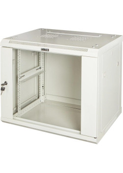Шкаф коммутационный Lanmaster PRO (TWT-CBWPG-9U-6X8-GY) настенный 9U 600x800мм пер.дв.стекл 60кг серый 700мм 25.8кг 502мм IP20 металл