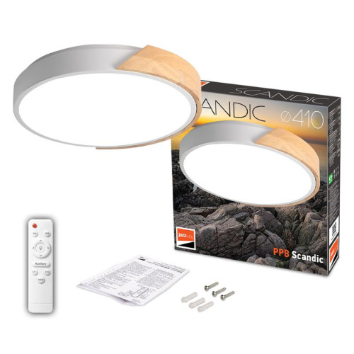 Светильник светодиодный декоративный PPB Scandic-R DIM 72Вт 3000-6500К IP20 настенно-потолочный бытовой диммир. WH/W JazzWay 5036970 Светильник светодиодный декоративный PPB Scandic-R DIM 72Вт 3000-6500К IP20 настенно-потолочный бытовой диммир. WH/W JazzWay 5036970