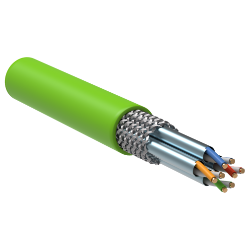 ITK Витая пара S/FTP кат.7 4х2х23AWG solid LSLTx нг(А)-LSLTx зеленый (305м)