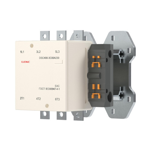Магнитный контактор DSC400-3C00A230 400А 200кВт (AC3)  кат 220В AC