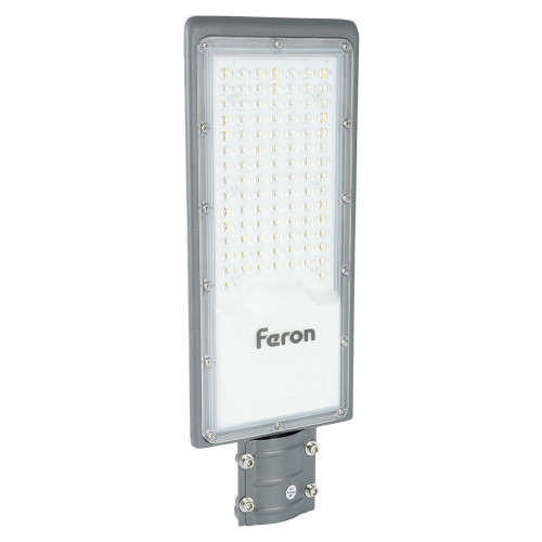 Светодиодный уличный консольный светильник Feron SP3034 80W 6400K 230V, серый Светодиодный уличный консольный светильник Feron SP3034 80W 6400K 230V, серый