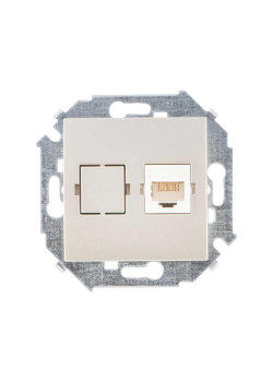 Розетка компьютерная СП Simon 15 RJ45 кат.5E Systimax механизм шампань Simon 1591598-034