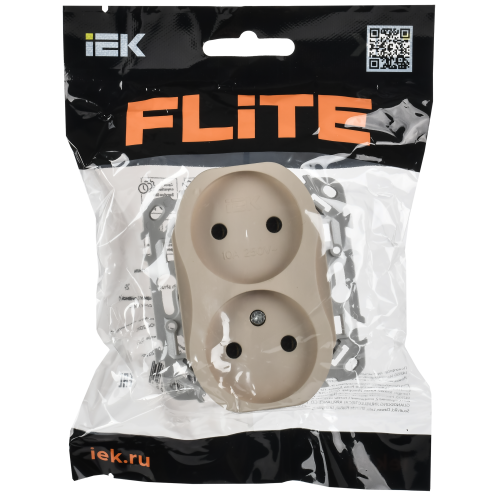 FLITE Розетка 2-местная без заземления без защитных шторок безвинтовое крепление 10А РС02-1-ФлЛ льняной IEK FLITE Розетка 2-местная без заземления без защитных шторок безвинтовое крепление 10А РС02-1-ФлЛ льняной IEK