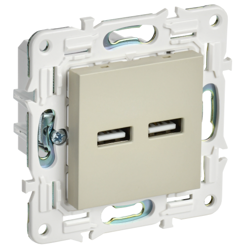 SKANDY Розетка USB A+A 3,1А SK-R15B бежевый IEK