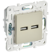 SKANDY Розетка USB A+A 3,1А SK-R15B бежевый IEK SKANDY Розетка USB A+A 3,1А SK-R15B бежевый IEK