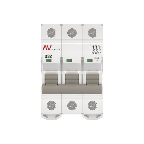 Авт. выкл. AV-10 3P 32A (D) 10kA EKF AVERES Авт. выкл. AV-10 3P 32A (D) 10kA EKF AVERES