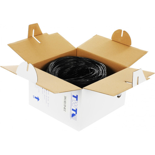 Кабель информационный Lanmaster TWT-5EUTP-OUT кат.5E UTP 4 пары 24AWG PE внешний 305м черный Кабель информационный Lanmaster TWT-5EUTP-OUT кат.5E UTP 4 пары 24AWG PE внешний 305м черный