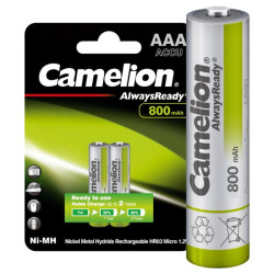 Аккумулятор AAA/HR03 Ni-MH Always Ready 1.2В 800мА.ч NH-AAA800ARBP2 BL-2 металлик (блист.2шт) Camelion 7965