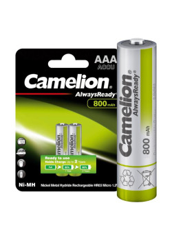 Аккумулятор AAA/HR03 Ni-MH Always Ready 1.2В 800мА.ч NH-AAA800ARBP2 BL-2 металлик (блист.2шт) Camelion 7965