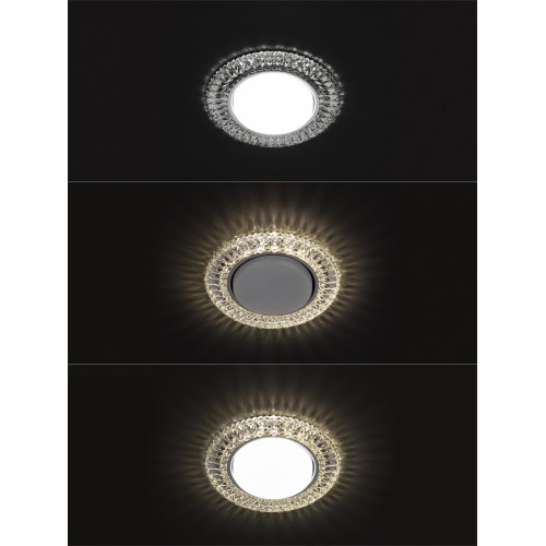 Светильник встраиваемый СВ 03-12 GX53 230В LED подсветка 5 Вт зеркальный/хром TDM Светильник встраиваемый СВ 03-12 GX53 230В LED подсветка 5 Вт зеркальный/хром TDM