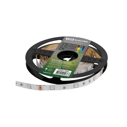 Лента светодиодная SMD5050-30-20-12-72-RGB 30LED/м, IP20, 12В, 7.2Вт, RGB, (У) TDM