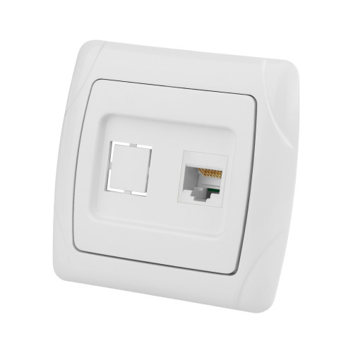 Розетка компьютерная RJ45 белая Розетка компьютерная RJ45 белая