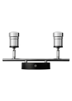Спот LED СНС 2х5Вт, 3000 K, 230 В, 50 Гц, IP44, Костус, черный/хром TDM