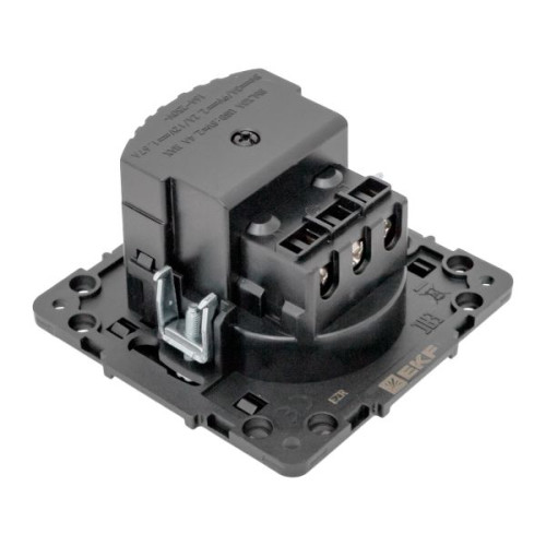 Стокгольм Механизм Розетки 1-местной с/з, USB A+C 16А винтовые клеммы черный с защ. штор. EKF Стокгольм Механизм Розетки 1-местной с/з, USB A+C 16А винтовые клеммы черный с защ. штор. EKF