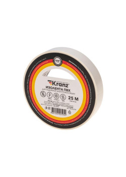 Изолента ПВХ 0.13х15мм 25м бел. Kranz KR-09-2101