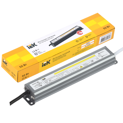 Драйвер LED ИПСН-PRO 50Вт 12В блок-шнуры IP67 IEK Драйвер LED ИПСН-PRO 50Вт 12В блок-шнуры IP67 IEK