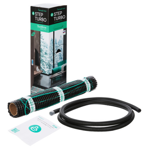 Теплый пол мат нагревательный STEP TURBO, STM200010, 200 Вт/м2, 200 Вт, 1 м2