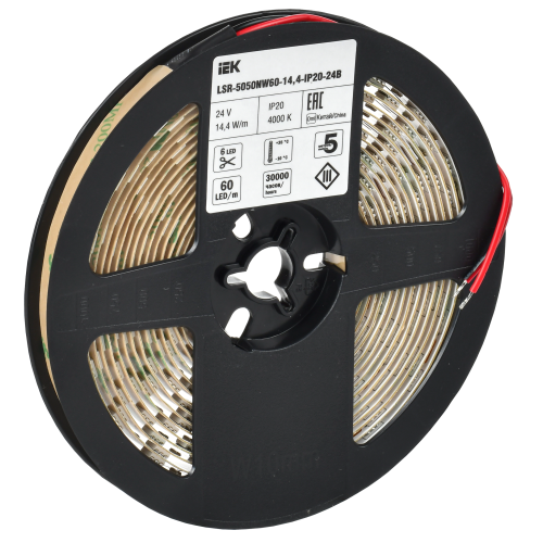 Лента светодиодная 5м LSR-5050NW60-14,4-IP20-24В IEK