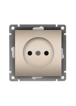 Розетка 1-м СП Афина 16А IP20 без заземл. механизм шампань Universal A0022-Br