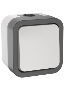 TORS Переключатель одноклавишный 10А IP55 TS201 серо-белый IEK