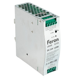 Трансформатор электронный на DIN-рейку 120W 24V 40*125.2*113.5мм IP20, LB008