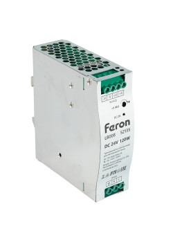 Трансформатор электронный на DIN-рейку 120W 24V 40*125.2*113.5мм IP20, LB008
