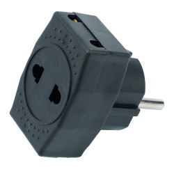 Разветвитель сетевой 3-местный компактный  б/з STEKKER ADP10-16-20, 250V, 10A, черный