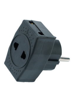 Разветвитель сетевой 3-местный компактный  б/з STEKKER ADP10-16-20, 250V, 10A, черный