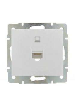 Розетка компьютерная СП Rain RJ45 16А IP20 механизм бел. LEZARD 703-0288-139
