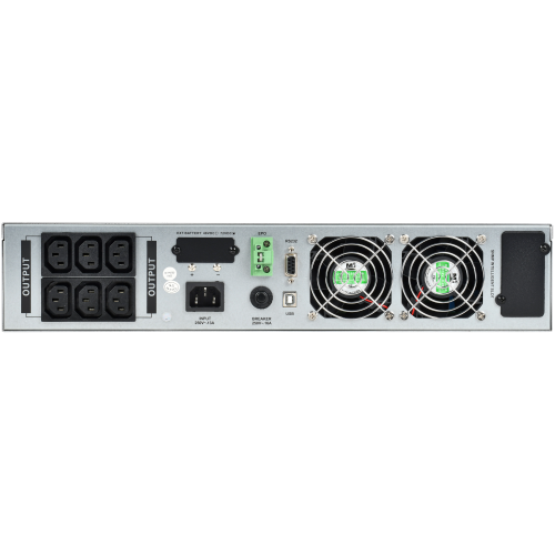 ITK ELECTRA OR ИБП однофазный онлайн 2кВА/2кВт 2U LCD дисплей 72VDC 6хС13 без АКБ с регулируемым зарядным устройством USB EPO RS232 SNMP слот Rack/Tower