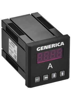 Амперметр цифровой щитовой однофазный 48х48мм LED GENERICA