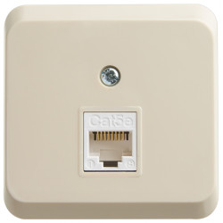 ЭТЮД О/У РОЗЕТКА компьютерная RJ45, кат.5е, КРЕМОВЫЙ