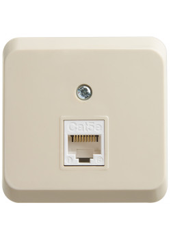 ЭТЮД О/У РОЗЕТКА компьютерная RJ45, кат.5е, КРЕМОВЫЙ