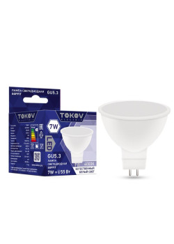 Лампа светодиодная 7Вт Soffit 4000К GU5.3 176-264В TOKOV ELECTRIC TKE-MR16-GU5.3-7-4K