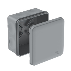 MULTIBOX Коробка распред. 85х85х42 IP66 с 8 мембранными вводами D25 под пистолет СЕРАЯ (со стикером)