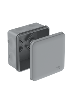 MULTIBOX Коробка распред. 85х85х42 IP66 с 8 мембранными вводами D25 под пистолет СЕРАЯ (со стикером)