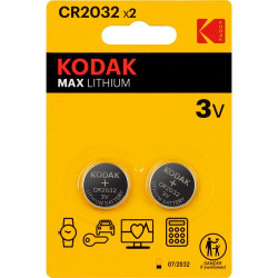 Элемент питания литиевый CR2032 MAX Lithium (блист. 2шт) KODAK Б0037004