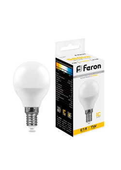 Лампа светодиодная Feron LB-95 Шарик E14 7W 175-265V 2700K