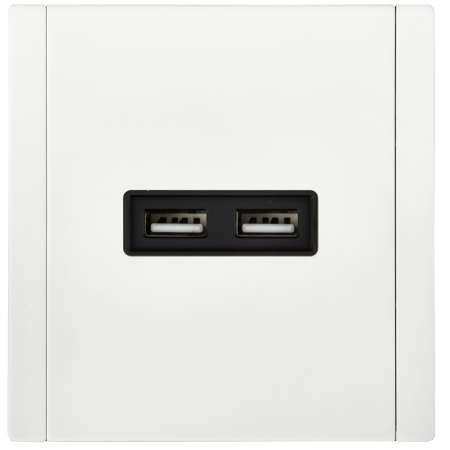 FORTE&PIANO Розетка USB A+A 3,1А FP249M металл белый IEK FORTE&PIANO Розетка USB A+A 3,1А FP249M металл белый IEK