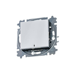 Выключатель 1-кл. СП Levit IP20 с подсветкой бел./дым. черн. ABB 2CHH590146A6062