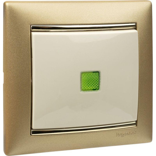 Выключатель 1-кл. СП Valena 10А IP31 250В с зел. индикацией механизм сл. кость Leg 774310 Выключатель 1-кл. СП Valena 10А IP31 250В с зел. индикацией механизм сл. кость Leg 774310