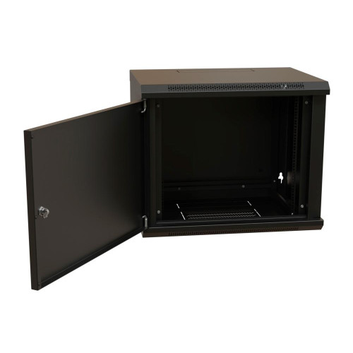 Шкаф коммутационный WRline (WR-TW-1545-SR-RAL9004) настенный 15U 600x450мм пер.дв.металл 2 бок.пан. направл.под винты 60кг черный 370мм 775мм IP20 сталь Шкаф коммутационный WRline (WR-TW-1545-SR-RAL9004) настенный 15U 600x450мм пер.дв.металл 2 бок.пан. направл.под винты 60кг черный 370мм 775мм IP20 сталь