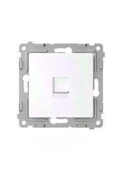 Розетка компьютерная 1-м СП Pixel RJ45 кат.5E механизм перламутр. TOKOV ELECTRIC TKE-PX-RC1-C04