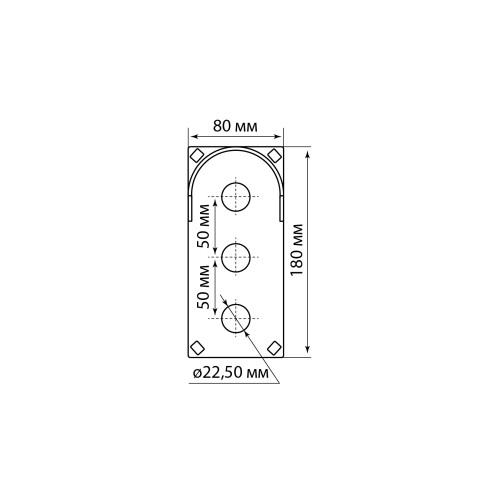 Корпус КП103 c козырьком для кнопок, 3 места, ABS желтый, IP66 TDM