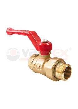 Кран шаровой латунный OPTIMA с американкой ВР/НР рычаг 1/2дюйм (80/20) VALFEX VF.225.L0R1.012