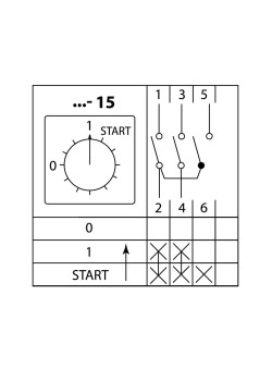 Кулачковый переключатель КПУ11-10/15 (0-1-Start) TDM