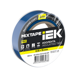 MIXTAPE PRO Изолента 0,15х15мм синяя 5м IEK