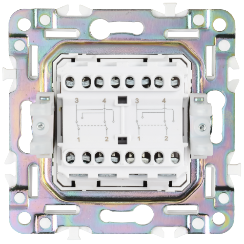 SKANDY Выключатель 2-клавишный перекрестный 10А SK-V06N металл никель IEK SKANDY Выключатель 2-клавишный перекрестный 10А SK-V06N металл никель IEK