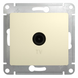 GLOSSA TV РОЗЕТКА оконечная 1дБ, механизм, БЕЖЕВЫЙ